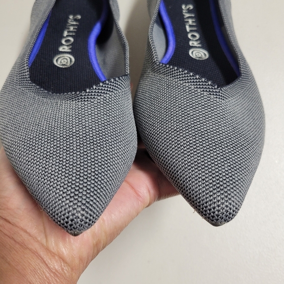 Rothy's The Point Cloud Grey Birdseye Flats Size 11. - Picture 8 of 14
